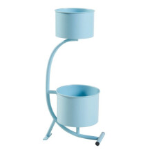 Porte-plantes - HELLOSHOP26 - 63x29x21 cm - Métal - Bleu clair - Intemporel