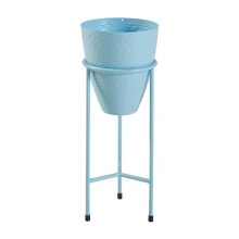 Porte-plantes - HELLOSHOP26 - 03_0010356 - Métal - Bleu clair - 41 x 16 cm