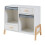 Commode - HELLOSHOP26 - 72 x 80 x 40 cm - MDF - 2 tiroirs - Style intemporel 2