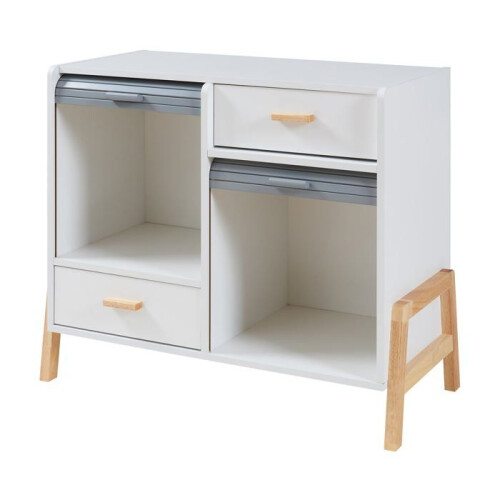 Commode - HELLOSHOP26 - 72 x 80 x 40 cm - MDF - 2 tiroirs - Style intemporel 1