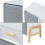 Commode - HELLOSHOP26 - 72 x 80 x 40 cm - MDF - 2 tiroirs - Style intemporel 5