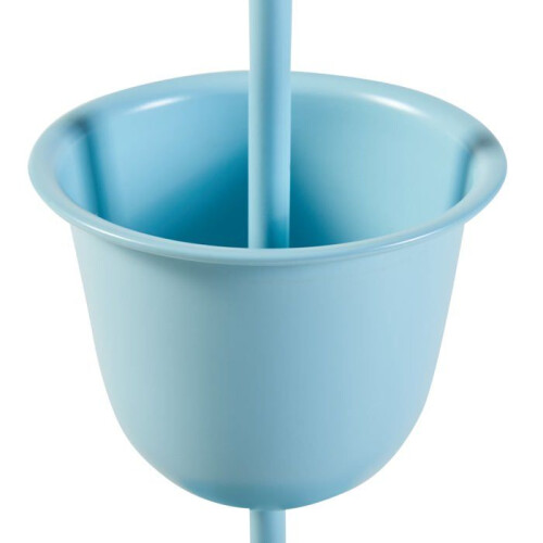 Porte-plantes - HELLOSHOP26 - Support 77 x 26 cm - 2 cache-pots - Métal - Bleu clair 2