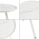 Table d'appoint - HELLOSHOP26 - 55 x 42 cm - Acier laqué - Blanc - Utilisation intérieure/extérieure 3