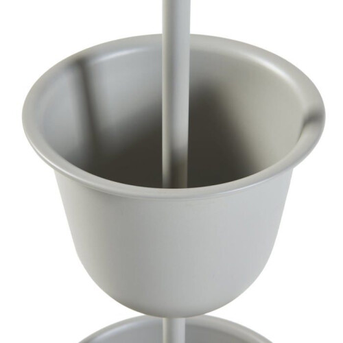 Porte-plantes - HELLOSHOP26 - Intemporel - 2 cache-pots - Métal - Beige 2