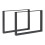 Pieds de table - HELLOSHOP26 - Lot de 2 - Acier laqué - 72 x 100 cm - Design moderne 1