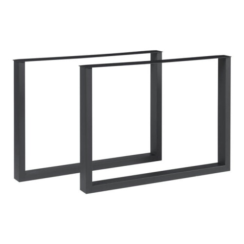 Pieds de table - HELLOSHOP26 - Lot de 2 - Acier laqué - 72 x 100 cm - Design moderne