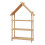 Biblioteca a 3 livelli per bambini a forma di casetta in bambù 137 x 90 x 1