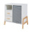 Comò - HELLOSHOP26 - 66 x 60 x 40 cm - Bambù - 2 cassetti - Porta a tenda 1