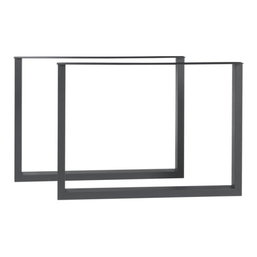 Pieds de table - HELLOSHOP26 - Lot de 2 - Acier laqué - 72 x 100 cm - Design moderne 1