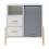 Comò - HELLOSHOP26 - 66 x 60 x 40 cm - Bambù - 2 cassetti - Porta a tenda 2