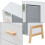 Comò - HELLOSHOP26 - 66 x 60 x 40 cm - Bambù - 2 cassetti - Porta a tenda 4