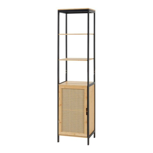 Móvel coluna de banheiro bambu ratan 172 x 40 x 35 cm MDF