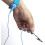 Blue wrist strap with grounding clip, protects against electrostatic shocks 4
