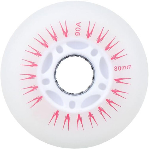 Inline Roller Skate Wheels 4Pack With LED Lights, 80mm Red Durable Luminous Wheels For Inline Skates 1