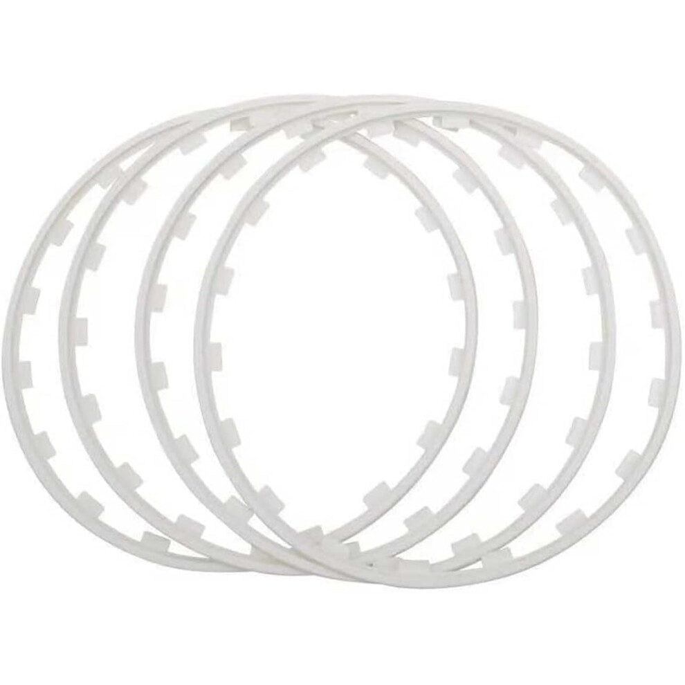 Car Wheel Rim Protectors For Compatible 4G C4c8 1621 Inch Rims Easyfit Antiscratch Hub Edge Guards 18Inch Kit White 9323874484945