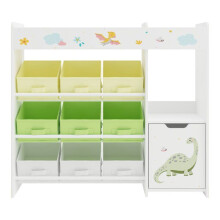 Mensola dal design senza tempo per soggiorno camera mobile di stoccaggio per bambini con motivo dinosauri 80 x 90 x