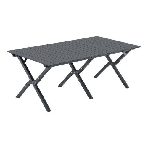 Tischset und 4 Stühle - HELLOSHOP26 - Camping - Oxford-Gewebe 600D - Grau - 5 Teile 1