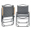 Tischset und 4 Stühle - HELLOSHOP26 - Camping - Oxford-Gewebe 600D - Grau - 5 Teile 6
