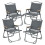 Tischset und 4 Stühle - HELLOSHOP26 - Camping - Oxford-Gewebe 600D - Grau - 5 Teile 5