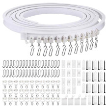 Binario per tende flessibile e pieghevole, sistema di binari per tende multiuso per la decorazione della casa, materiale resistente di alta qualità,