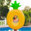 Inflatable air mattress water float, inflatable buoy, pool float, pineapple watermelon swimming ring 5
