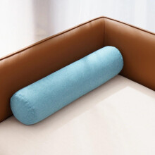 Bolster Pillow, Round Body Pillow for Bed, Leg, Lumbar (Peacock Blue, 7.9x23.6in)
