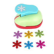 1 Inch Paper Craft Punch Snowflake Shape Handmade Handheld Hole Puncher For Kids DIY Greeting Cards Scrapbooking Tool