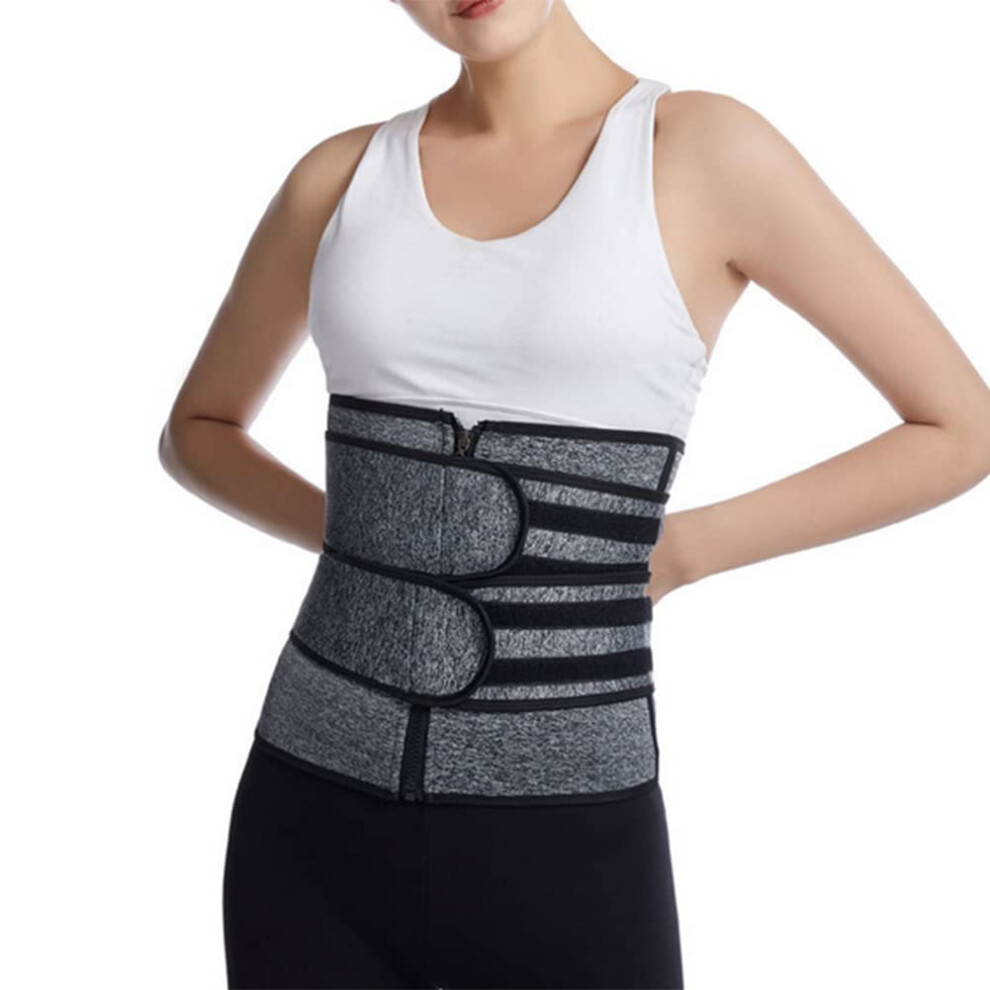 Hook Adjustable Fajas Cinchers Invisible Workout Waist Cincher Trimmer Shaper Grey Size Adjustable