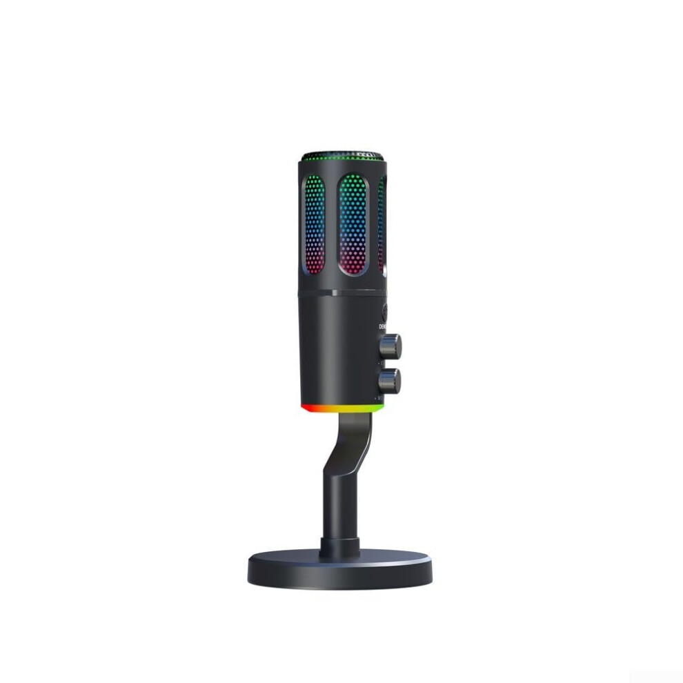 Streaming And Gaming Dynamic Microphone With Usb Xlr Rgb Lighting Noise Reduction Mute Gain Headphone Monitoring 9119770133755