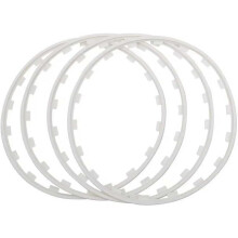 Car Wheel Rim Protectors, 1621in, AntiScratch Hub Edge Guards, Rim Protection Kit, Easy Fit White