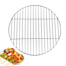 Stainless Steel Grill Grate BBQ Grill Net Round with Baking Pan Quality Portable for Outdoor Activities 38 cm
