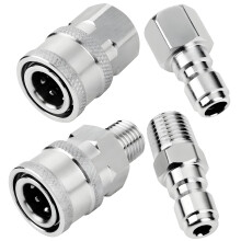 Pneumatic Tools Stainless Steel Quick Connect Fittings 1/4 In NPT Male Female Kit Water Gun