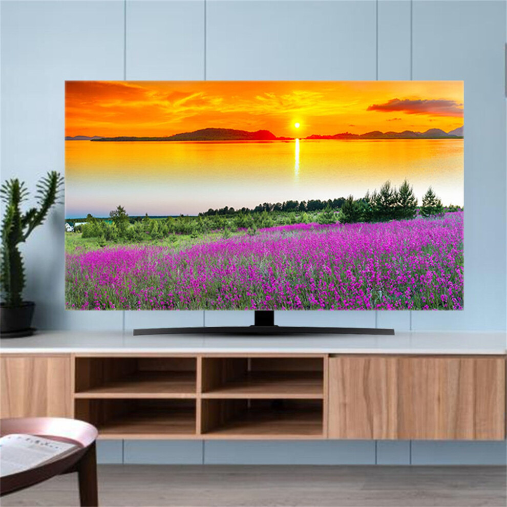 Tv Cover 3D Sunset Pattern, 3280 Inch Universal Stretch Dust Cover, Decorative Tv Screen Protector 9339159708750