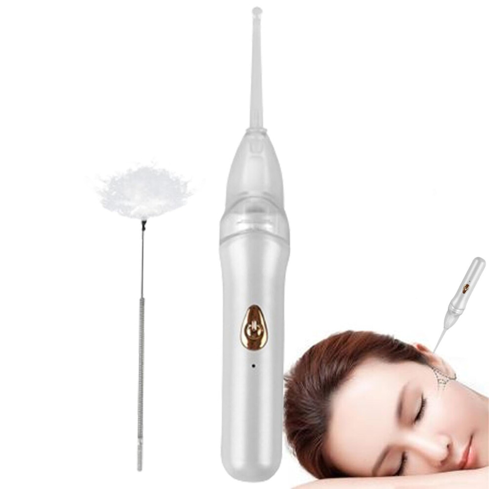 White Electric Ear Cleaner Professional Wax Remover Painless Ear Cleaning Tool For Family And Kids