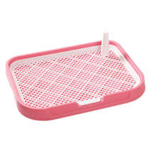 Dog Toilet Training Potty Tray Pet Training Mat Holder Portable Cat Litter Tray Mesh Mesh Toilet for Rabbits Puppies Outdoor Pink