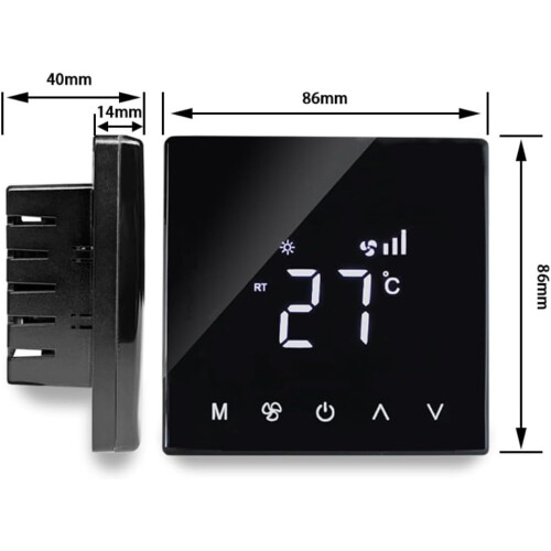 Smart Touch Thermostat Curved LCD Screen Timer Switch For Scheduled Heating And Cooling Compatible With HVAC Systems 1