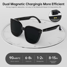 Smart Audio Glasses with Bluetooth Speaker, Polarized Sunglasses, Model 1008