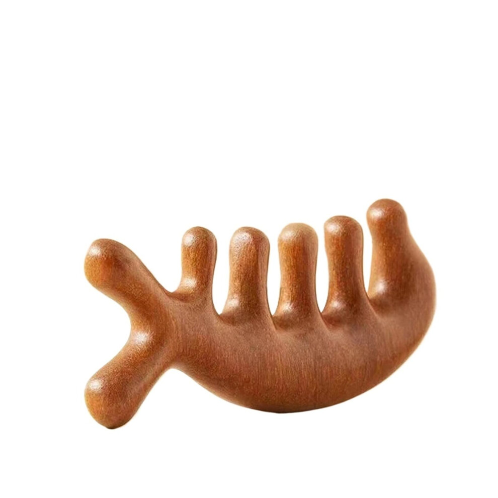Sandalwood Massage Comb Wooden Scalp Massager for Stress Relief and Meridian Stimulation