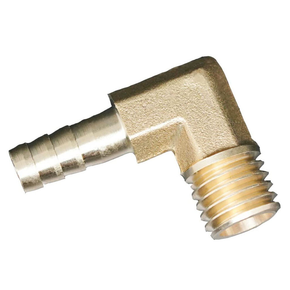90 Degree Brass Elbow Hose Barb Fitting For M10 M12 M14 M16 Threads 1Pc M14x210mm Connector 9119770134851
