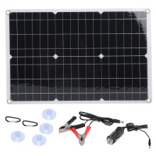Hochleistungs-Solarpanel, monokristalline Zelle, 30 W, 18 V, 5 V, tragbar und wasserdicht, ideal für Autos und kleine Haushaltsgeräte mit