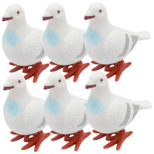 6 pieces clockwork dove for children's toys dollhouse playmobile toys vintage windup toy running toy plastic