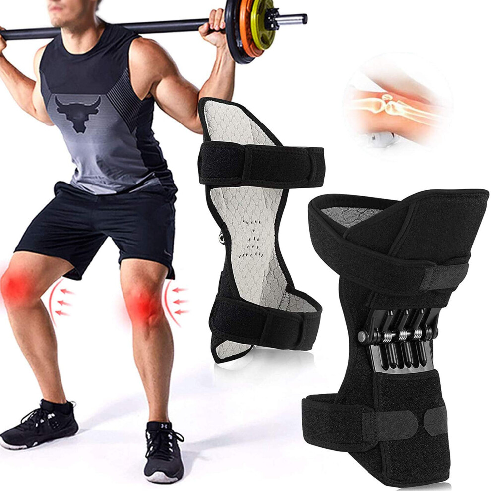 Knee Booster with Powerful Rebound Spring Force  Improve Knee Support to Relieve Joint Pain When Climbing, Squatting and Training