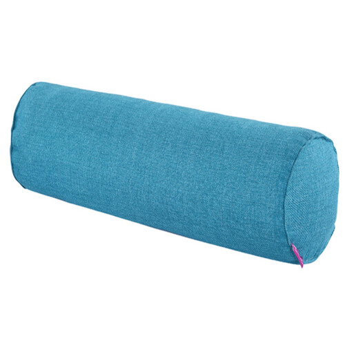 Soft Supportive Round Neck Pillow with Washable Cover  Blue