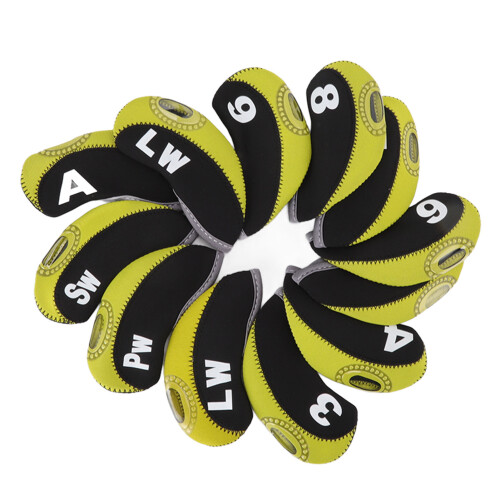 12 Stück Golfschlägerkopfhüllen aus Neopren, 1