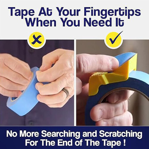 Multifunctional tape dispenser for various tape sizes, designed for efficient cutting and easy handling. Ref: 7357 1