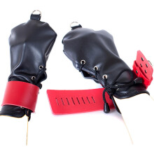 Soft Leather Handcuffs Adjustable BDSM Restraints for Couples Bondage