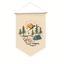 Campingflagge für draußen, 30 x 45 cm, doppelseitig, wasserdicht, strapazierfähig, hochwertige Verarbeitung, tragbar und exquisit, leuchtende