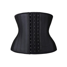 Short Corset Waist Trainer Latex Body Shapewear Women Tummy Shaper Belly Slimming Belt Modeling Strap XL Black
