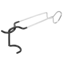 Gancho para lanterna de camping em aço inoxidável antiderrapante, suporte para mastro de luz de barraca, resistente, com ranhura em forma de U para