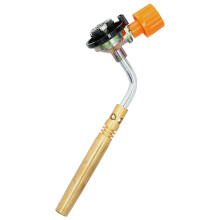 Chalumeau à gaz robuste en acier inoxydable, température de flamme jusqu'à 1300 C, allumage manuel Bruchsicher, compatible avec le gaz butane,
